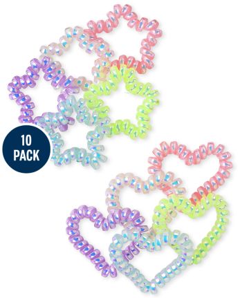 Girls Star Coil Bracelet 10-Pack