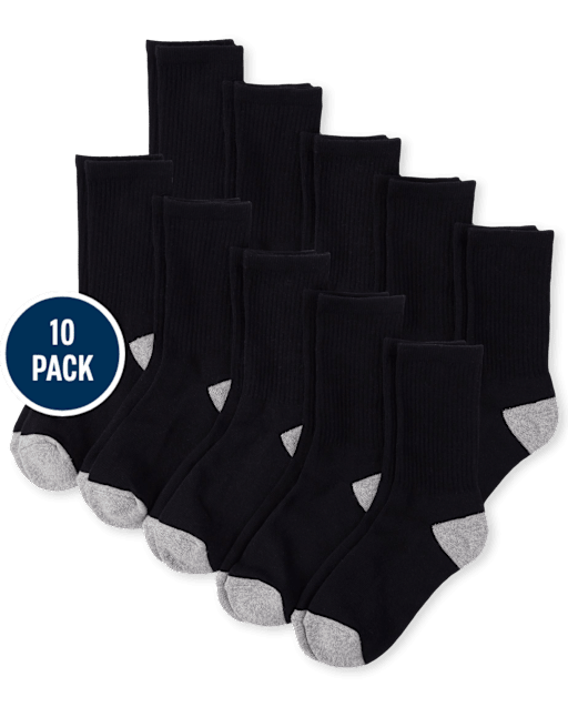 Lot de 10 paires de chaussettes mi-mollet pour garçon