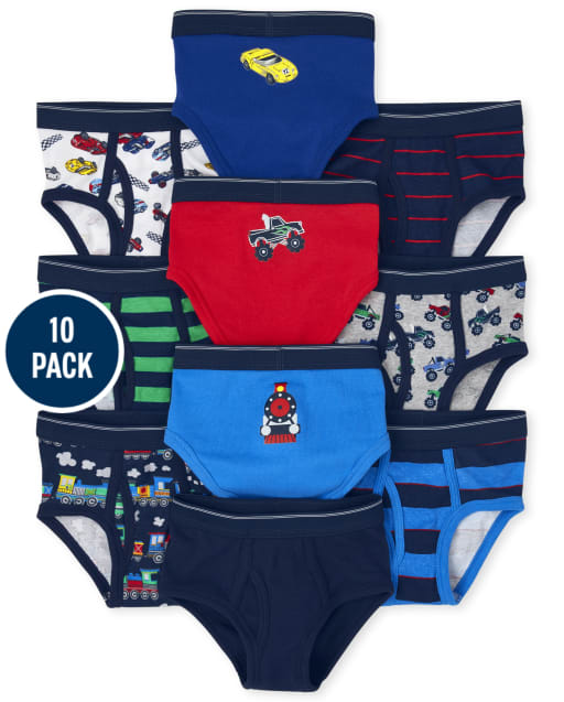 Lot de 10 slips de transport pour tout-petits garçons