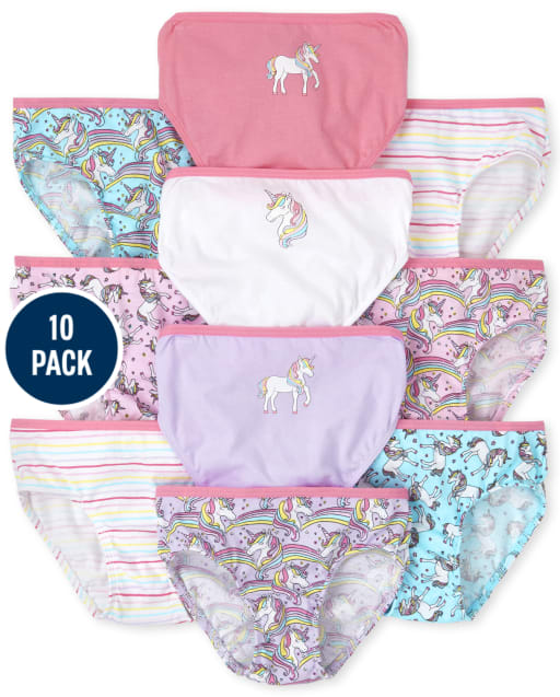 Toddler Girls Unicorn Underwear 10-Pack