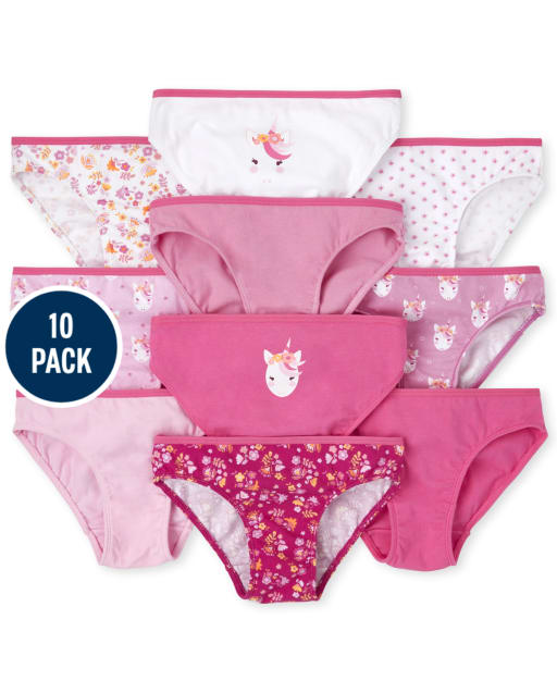 Girls Unicorn Bikini Underwear 10-Pack