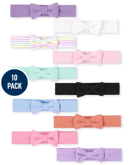 Baby Girls Bow Headwrap 10-Pack