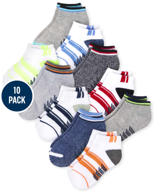 Lot de 10 paires de socquettes coussinées pour tout-petits garçons
