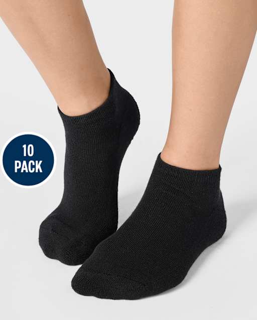 Kids Cushioned Ankle Socks 10-Pack