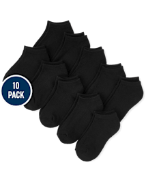 Chaussettes Bambou Little Ships Enfants - Lot De 10 Paires, Noir/Blanc, Confortables Et Durables