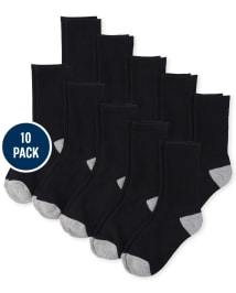 Boys Crew Socks 10-Pack