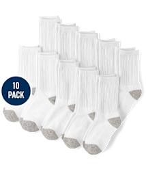 Lot de 10 paires de chaussettes mi-mollet pour garçon