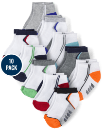 Baby And Toddler Boys Colorblock Cushioned Ankle Socks 10 Pack