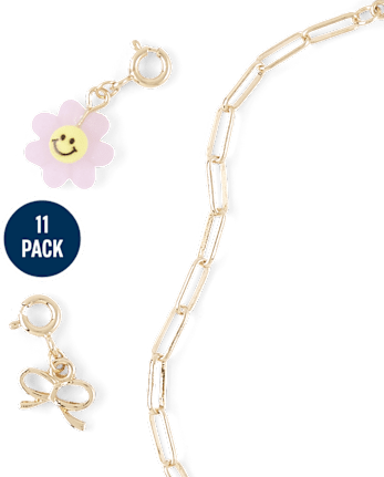 Girls DIY Charm Necklace 11-Piece Set