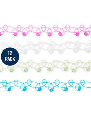 Girls Choker Necklace 12-Pack