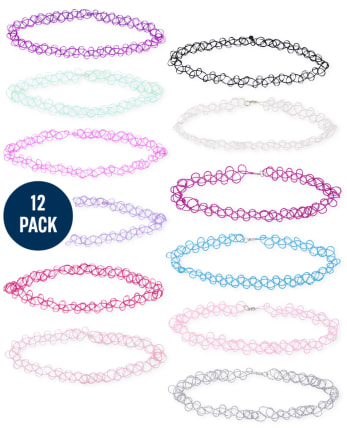 Girls Choker Necklace 12-Pack  The Children's Place - MULTI CLR