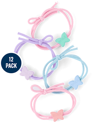 Girls Charm Hair Tie 12-Pack