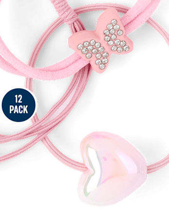 Girls Charm Hair Tie 12-Pack