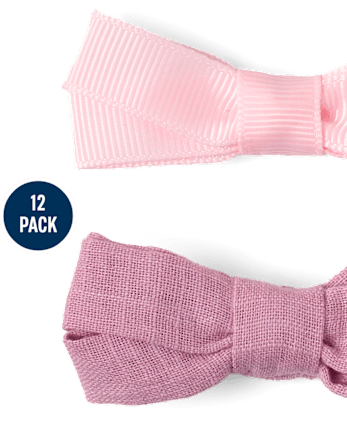 Toddler Girls Bow Hair Clip 12-Pack