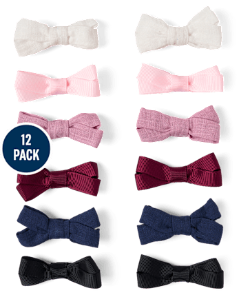 Toddler Girls Bow Hair Clip 12-Pack