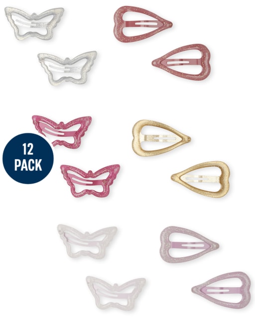 Girls Butterfly Hair Clip 12-Pack