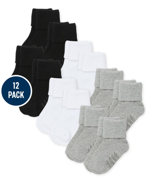 Unisex Baby And Toddler Triple Roll Socks 12-Pack