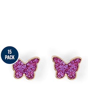 Lot de 15 boucles d'oreilles étoiles pour filles