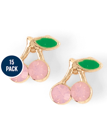 Boucles d'oreilles nœud pour filles (lot de 15)