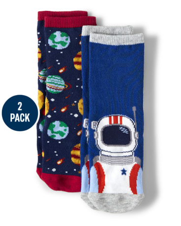 Boys Space Crew Socks 2-Pack - Comet Club