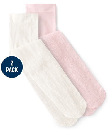 Girls Lace Tights 2-Pack - Time for Tea