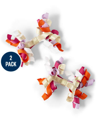 Girls Curly Hair Clips - Summer Sunsets