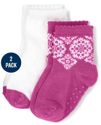 Lot de 2 paires de chaussettes mi-longues pour filles - Couchers de soleil d'été