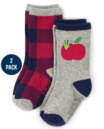 Paquete de 2 calcetines Apple para niños - Los favoritos de los maestros