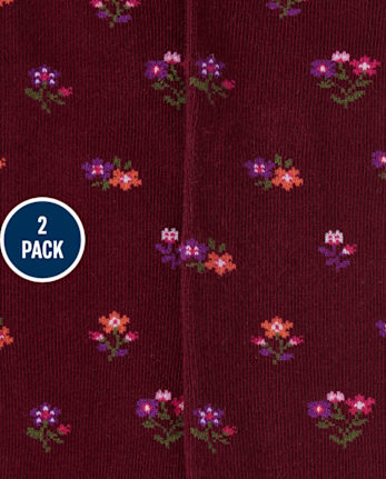 Girls Floral Tights 2-Pack - Tree House