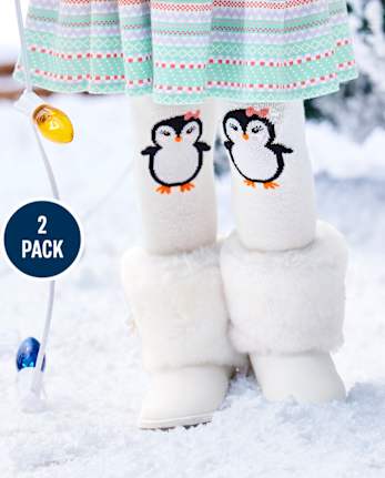 Lot de 2 collants Pingouin pour filles - Polar Party