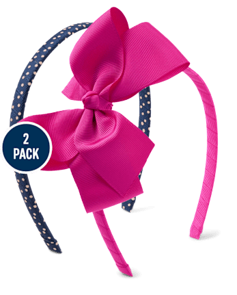 Girls Bow Headband 2-Pack - Uniform
