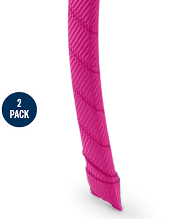 Girls Bow Heart Headband 2-Pack - Uniform