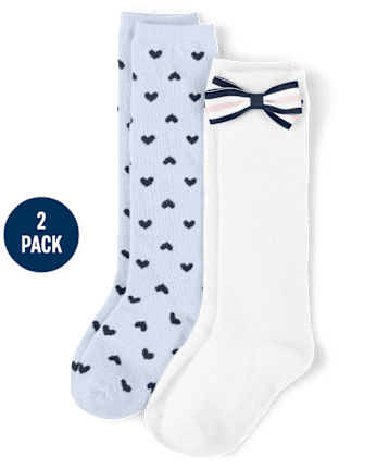 Girls Knee Socks 2-Pack - Uniform