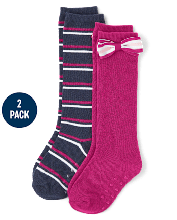 Girls Knee Socks 2-Pack - Uniform