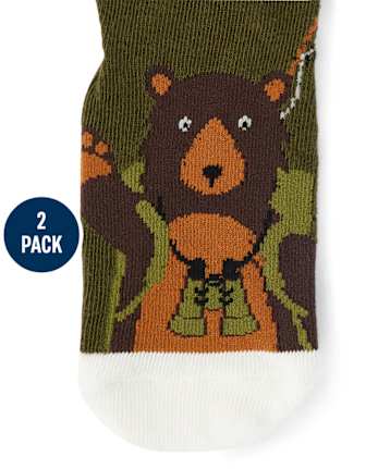 Paquete de 2 calcetines de oso para niños - S'more Fun