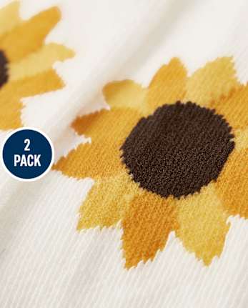 Girls Sunflower Tights 2-Pack - Autumn Harvest