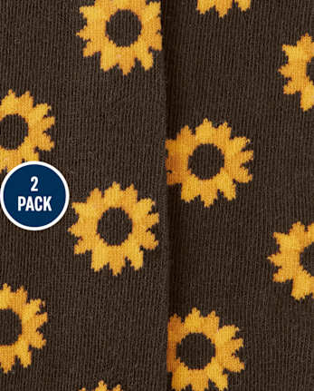 Girls Sunflower Tights 2-Pack - Autumn Harvest