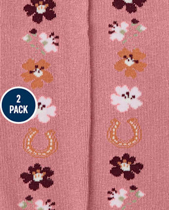 Girls Floral Tights 2-Pack - County Fair