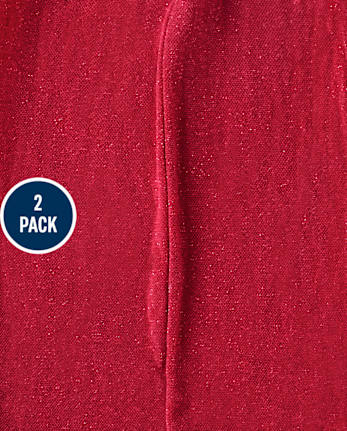 Pack de 2 medias metalizadas para niña