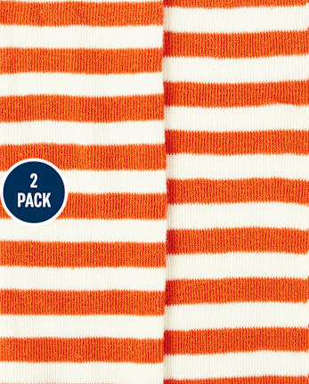 Girls Pumpkin Tights 2-Pack - Perfect Pumpkin