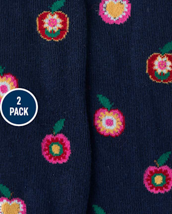 Girls Apple Tights 2-Pack - Apple Orchard