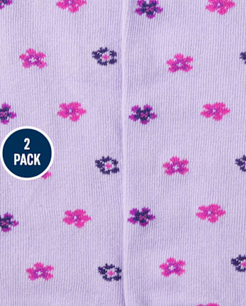 Girls Owl Floral Tights 2-Pack - Magical Meadow