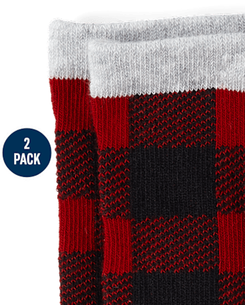 Paquete de 2 calcetines navideños para niños - Cabina de Navidad