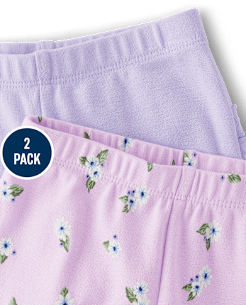 Baby Girls Floral Ruffle Leggings 2-Pack - Homegrown by Gymboree