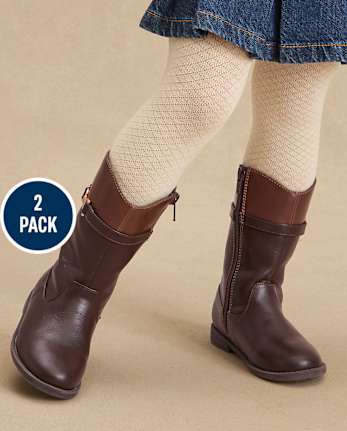 Lot de 2 collants cousus pour fille - Little Essentials