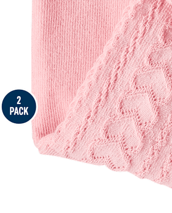 Girls Heart Cherry Cable Knit Tights 2-Pack - Mon Cheri