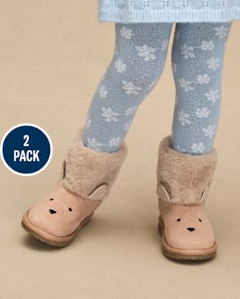 Lot de 2 collants flocons de neige pour fille - First Frost