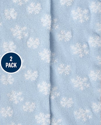 Girls Snowflake Tights 2-Pack - First Frost