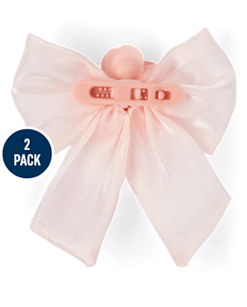 Lot de 2 pinces à cheveux à nœud et rosette pour filles - Petit Paris