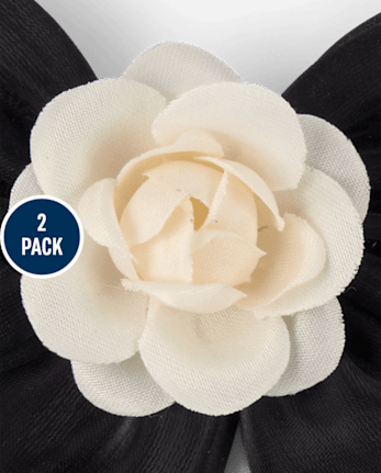 Lot de 2 pinces à cheveux à nœud et rosette pour filles - Petit Paris